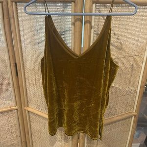 Mustard yellow velvet top